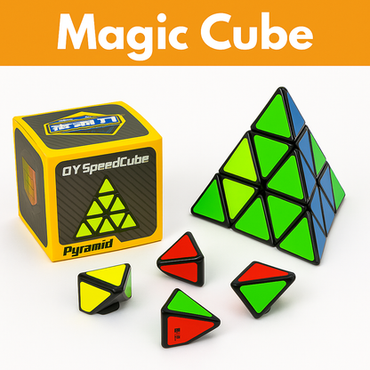 Pyramid Magic Cube – Smooth Speed Stickerless Puzzle Toy-NEW