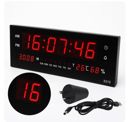 Digital Large Big Jumbo LED Wall Desk Alarm Clock With Calendar Temperature AU-NEW