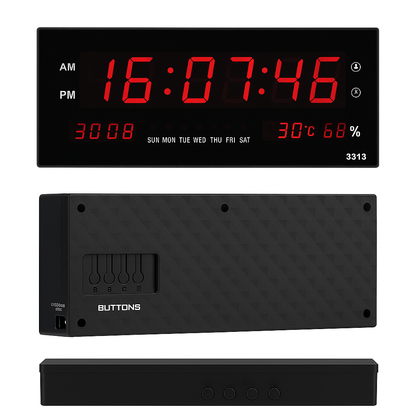 Digital Large Big Jumbo LED Wall Desk Alarm Clock With Calendar Temperature AU-NEW