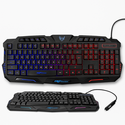 3-Colour LED Backlit Wired Gaming Keyboard – 114 Keys-New
