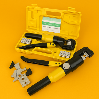 8 Ton Hydraulic Terminal Crimper Tool Kit with 9 Dies (4–70mm²)-NEW