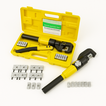 8 Ton Hydraulic Terminal Crimper Tool Kit with 9 Dies (4–70mm²)-NEW