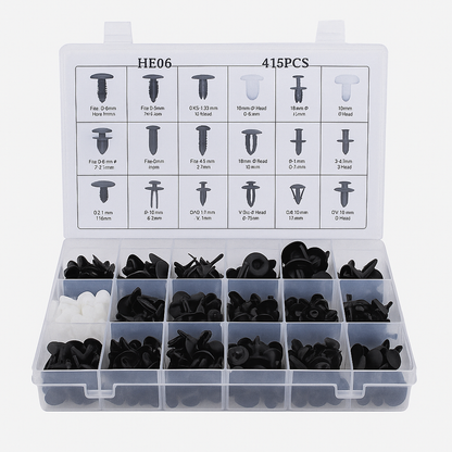 415pcs Car Body Push Retainer Pin Rivet Trim Plastic Clips Panel Moulding Kit AU-NEW