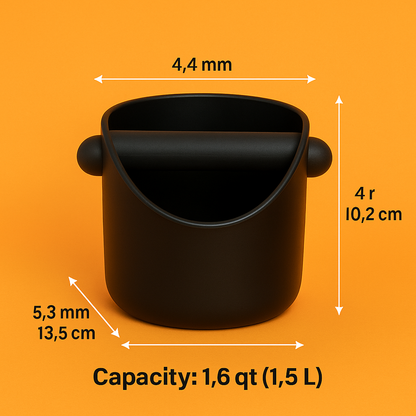 Coffee Waste Container Grinds Coffee Knock Box Coffee Waste Bin Black Bucket -NEW