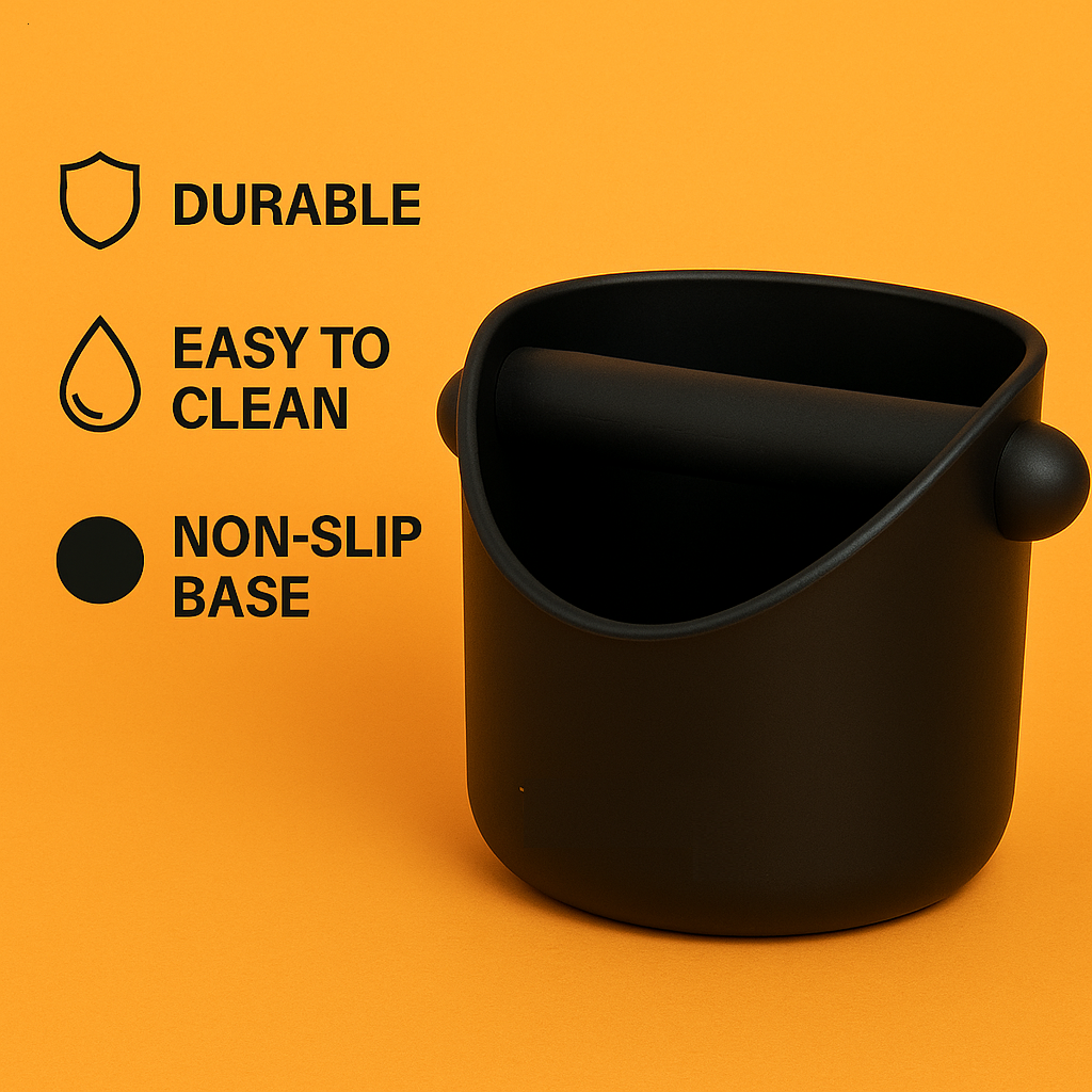 Coffee Waste Container Grinds Coffee Knock Box Coffee Waste Bin Black Bucket -NEW