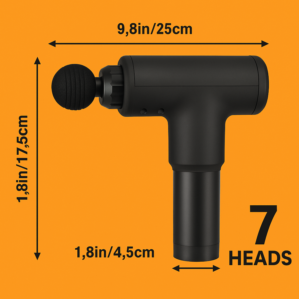 7 Heads Massage Gun Massager Muscle Percussion Deep Tissue Therapy Vibrating AU-NEW
