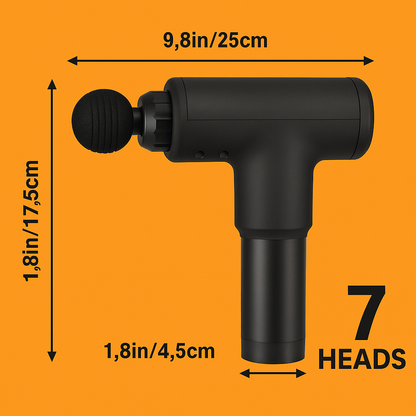 7 Heads Massage Gun Massager Muscle Percussion Deep Tissue Therapy Vibrating AU-NEW