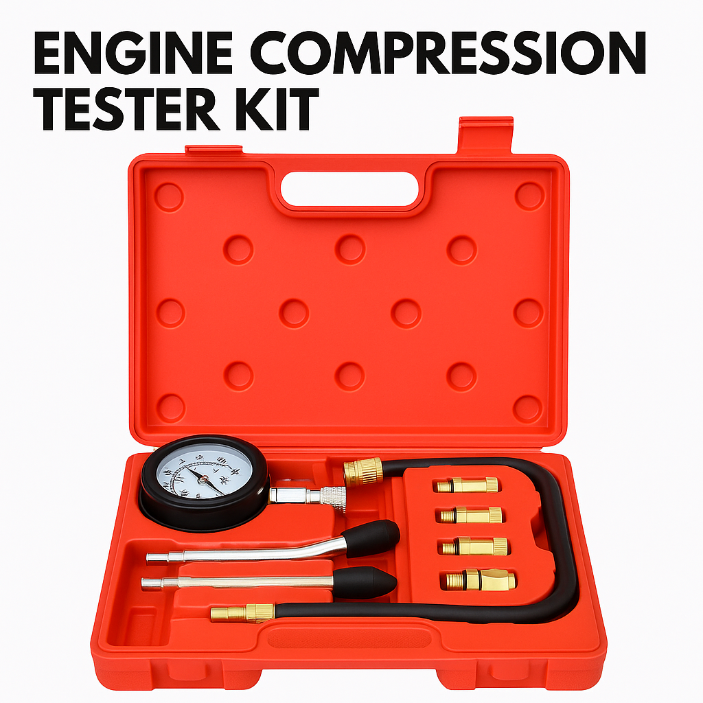 Petrol Engine Compression Tester Kit Tool Set 300 PSI-NEW
