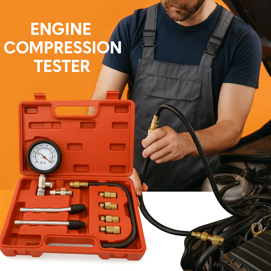 Petrol Engine Compression Tester Kit Tool Set 300 PSI-NEW