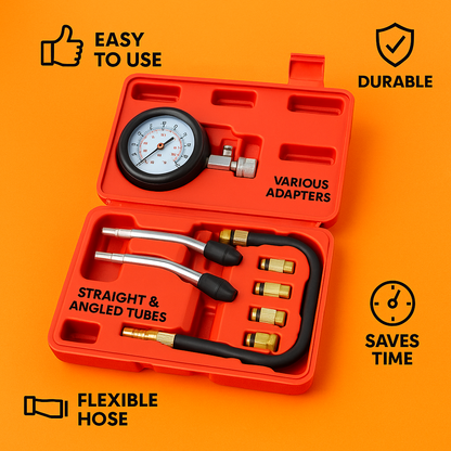 Petrol Engine Compression Tester Kit Tool Set 300 PSI-NEW