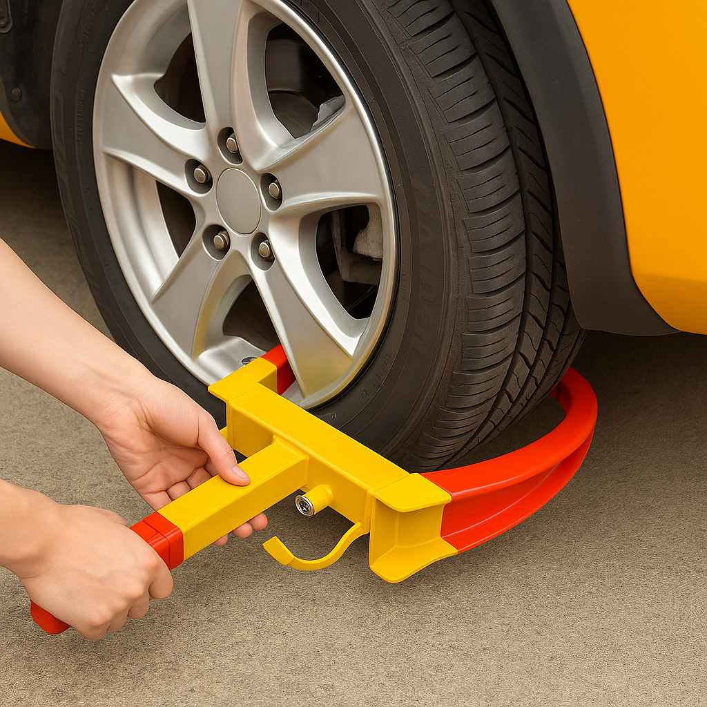Anti-theft Wheel Lock Clamp with 2 Keys Heavy Duty Clamp For Vehicle Car Trailer-NEW