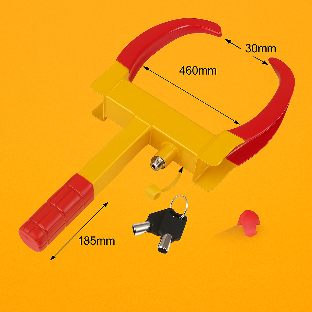 Anti-theft Wheel Lock Clamp with 2 Keys Heavy Duty Clamp For Vehicle Car Trailer-NEW