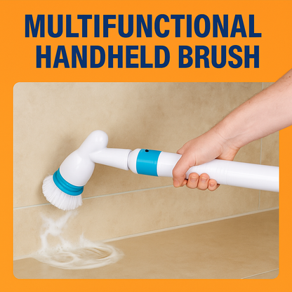Electric Cordless Chargeable Spin Scrubber Turbo Scrub Cleaning Brush Bathroom-NEW