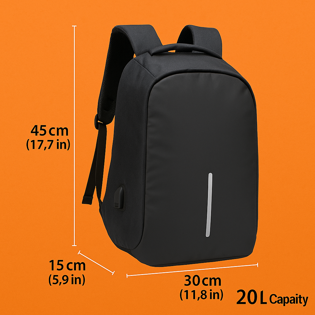 Anti-Theft Laptop Backpack Waterproof with USB Charging Port NEW