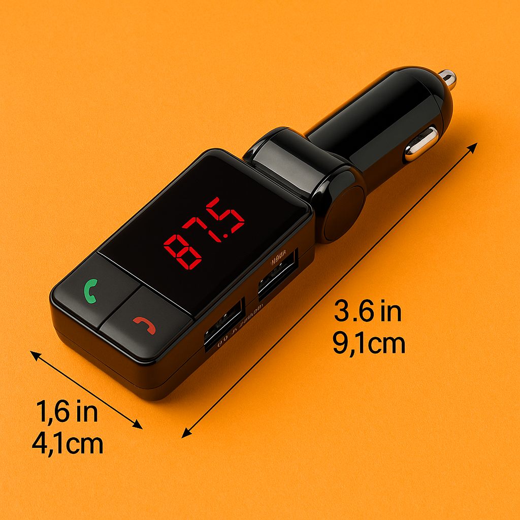 4-in-1 Wireless Bluetooth Car Kit – FM Transmitter, Handsfree, Charger, MP3 Player NEW