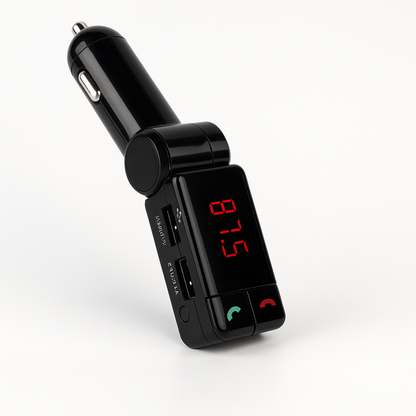 4-in-1 Wireless Bluetooth Car Kit – FM Transmitter, Handsfree, Charger, MP3 Player NEW