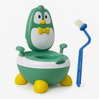 Kids Baby Toddler Toilet Training Potty Chair – Cartoon Seat with Back Support & Non-Slip Base -NEW
