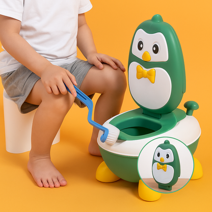 Kids Baby Toddler Toilet Training Potty Chair – Cartoon Seat with Back Support & Non-Slip Base -NEW