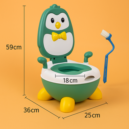 Kids Baby Toddler Toilet Training Potty Chair – Cartoon Seat with Back Support & Non-Slip Base -NEW