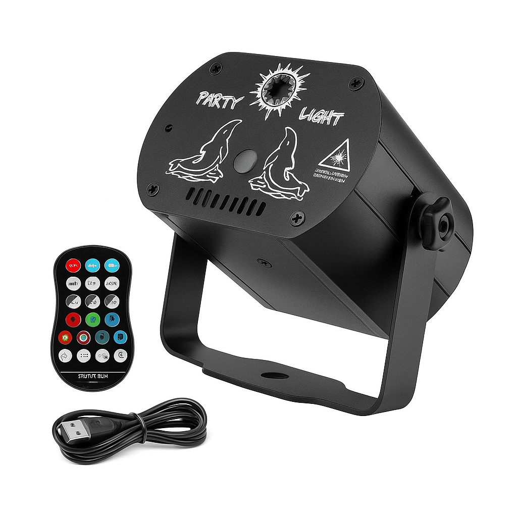 60 Patterns LED Stage Lighting RGB Laser Projector – Party, Club, DJ Light -NEW