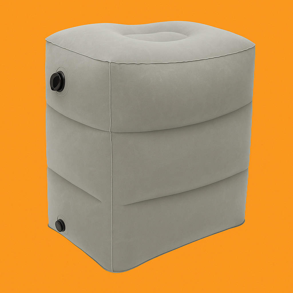 Inflatable Foot Rest Travel Air Pillow Cushion – 3-Layer Leg & Foot Support -NEW