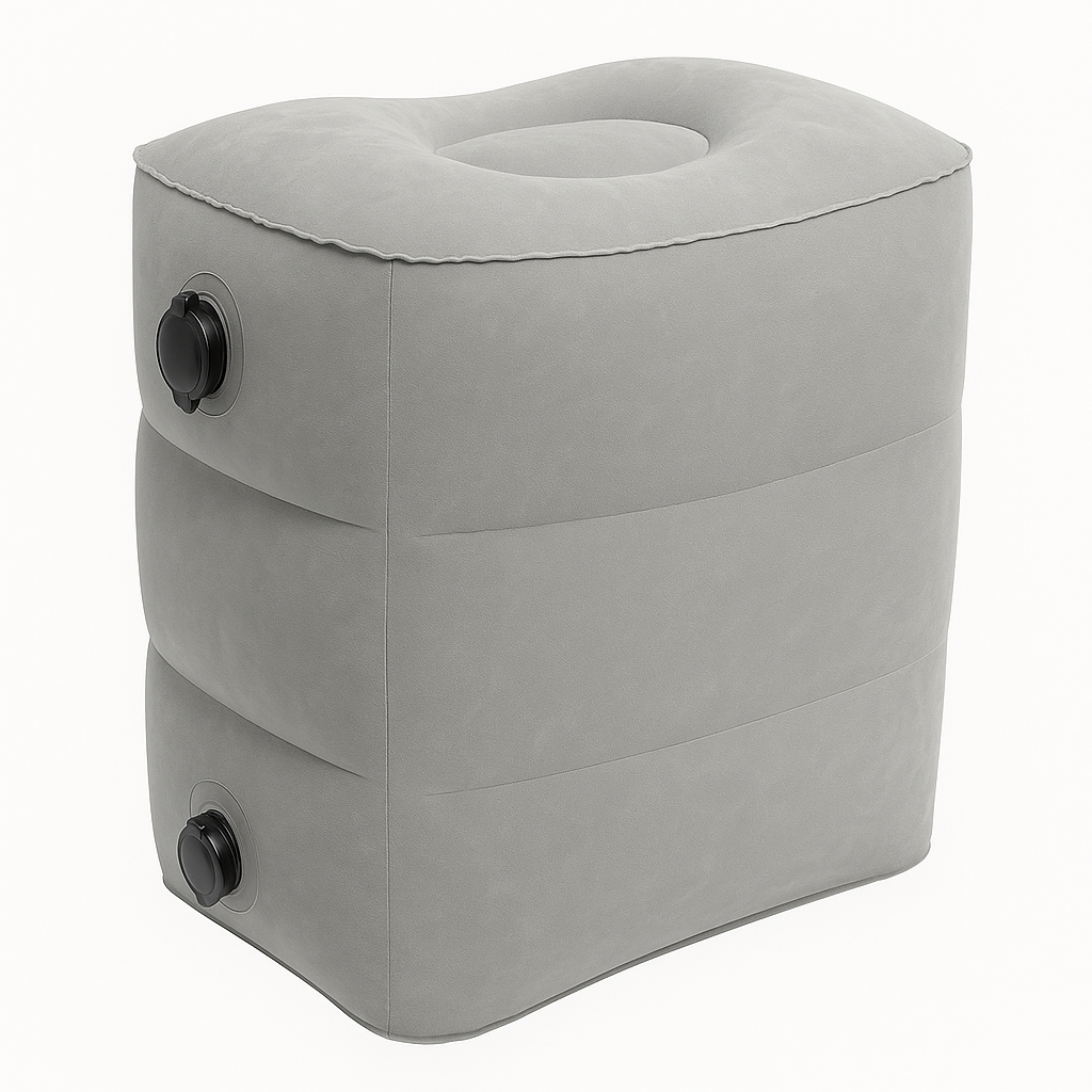 Inflatable Foot Rest Travel Air Pillow Cushion – 3-Layer Leg & Foot Support -NEW