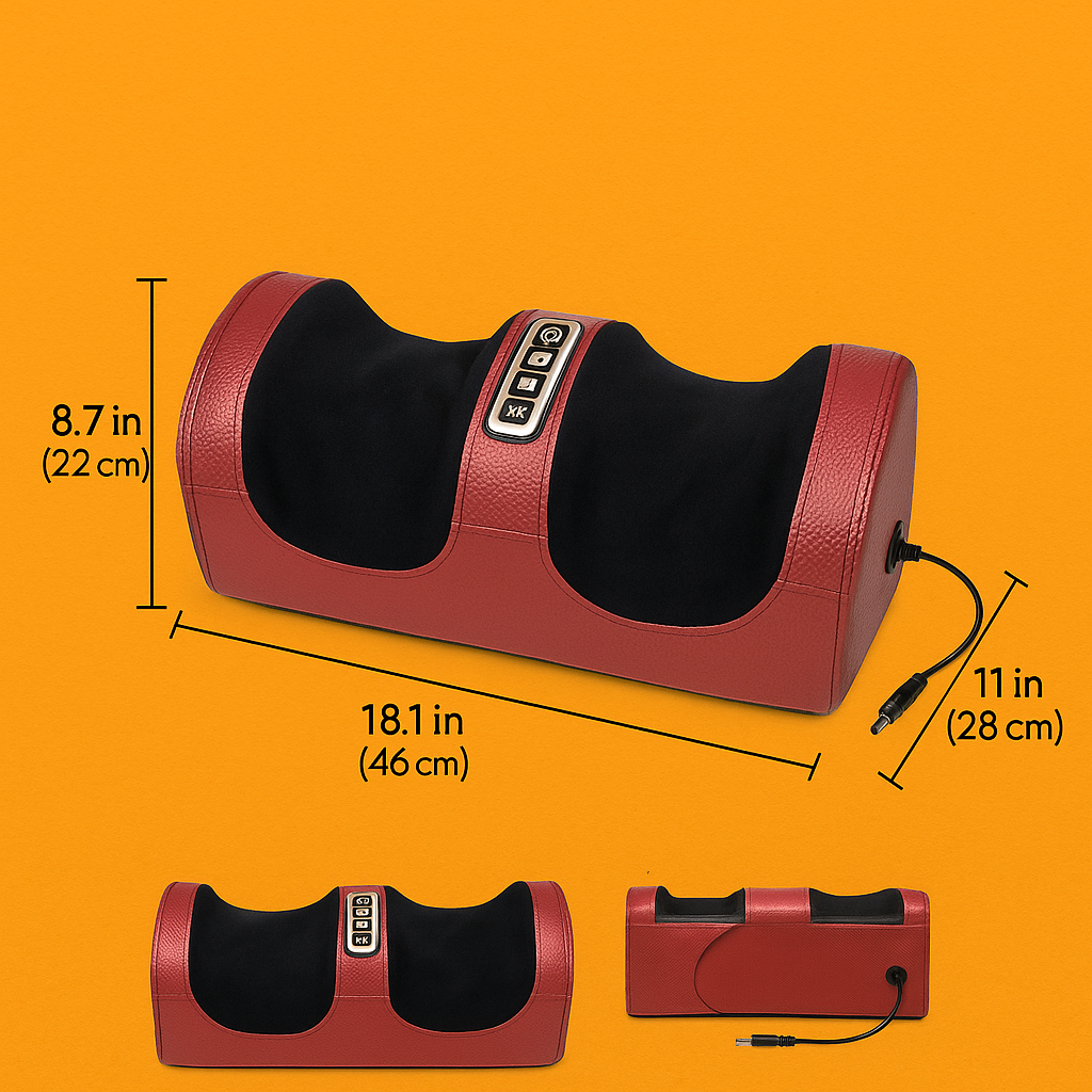 Electric Foot Massager Machine – Heated Kneading Therapy for Leg, Calf & Feet Pain Relief -NEW