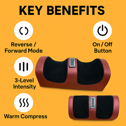 Electric Foot Massager Machine – Heated Kneading Therapy for Leg, Calf & Feet Pain Relief -NEW