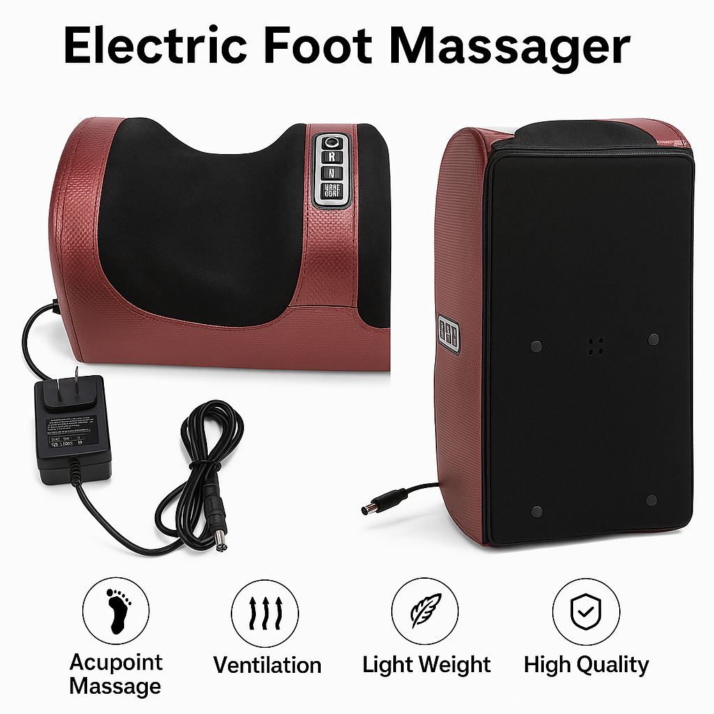 Electric Foot Massager Machine – Heated Kneading Therapy for Leg, Calf & Feet Pain Relief -NEW
