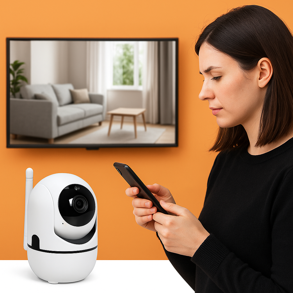 1080P WiFi IP Security Camera – Indoor CCTV with Motion Tracking & Two-Way Audio-NEW