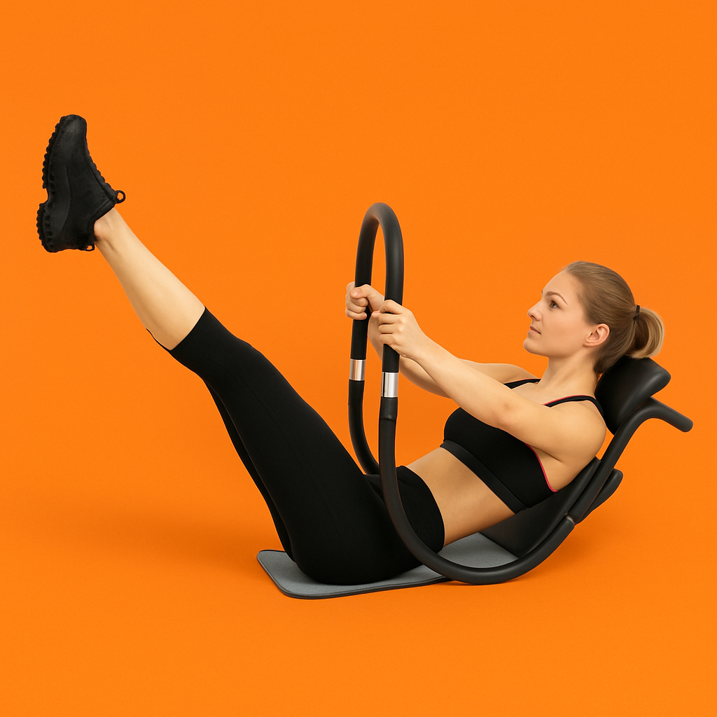 Home Gym AB Roller – Abdominal Crunch Sit-up Trainer with Headrest-NEW