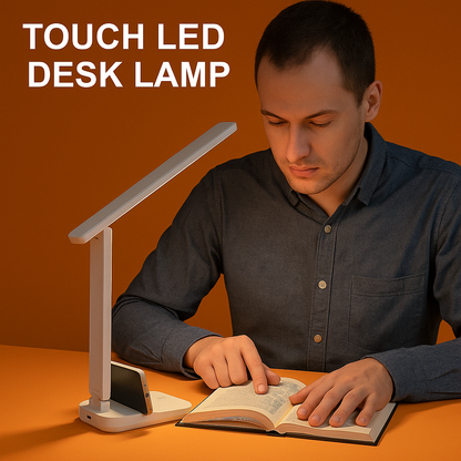 Touch LED Desk Lamp – Dimmable Bedside Study Light with USB -NEW