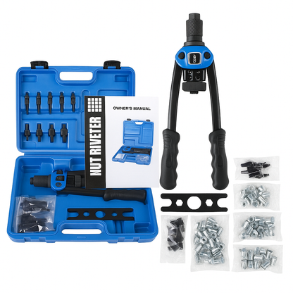 150x Rivet Nut Tool Kit – Heavy Duty Riveter Gun Set (M3 to M12) -NEW