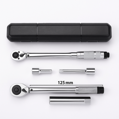 3PCS Torque Wrench Set – 1/2" & 3/8" Drive Ratchet 28–210Nm -NEW