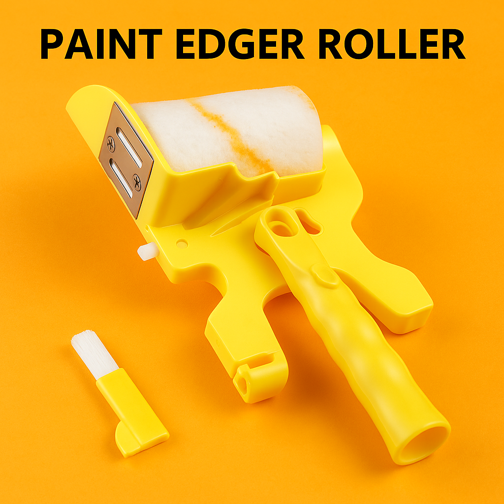 Clean Cut Paint Edger Roller Brush – Handheld Tool for Walls & Ceilings-NEW