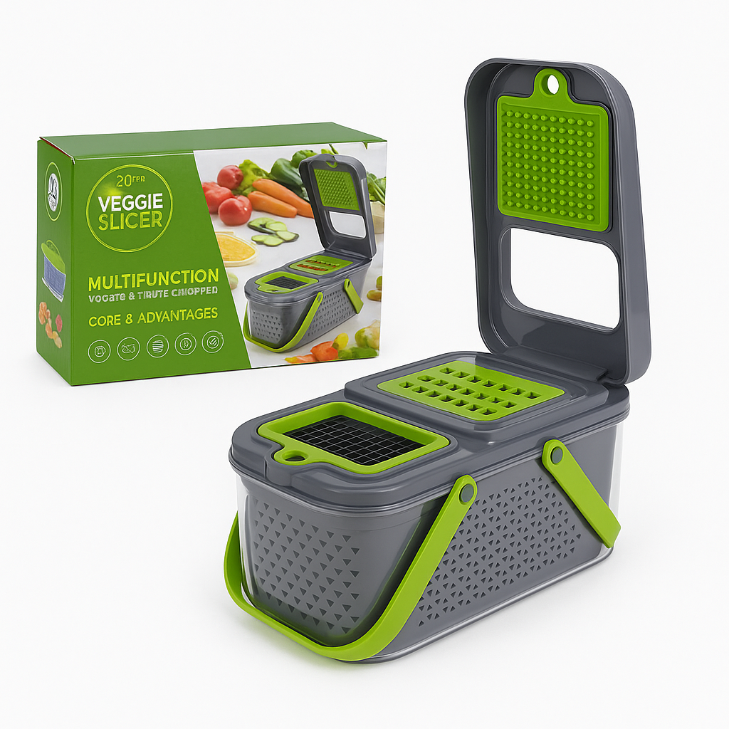 22 in 1 Vegetable Fruit Chopper Cutter Slicer Dicer Peeler-NEW