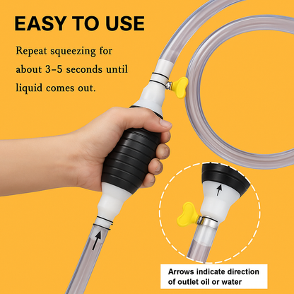 Hand Fuel Pump Car Fuel Tank Sucker Oil Transfer Manual Pump-NEW