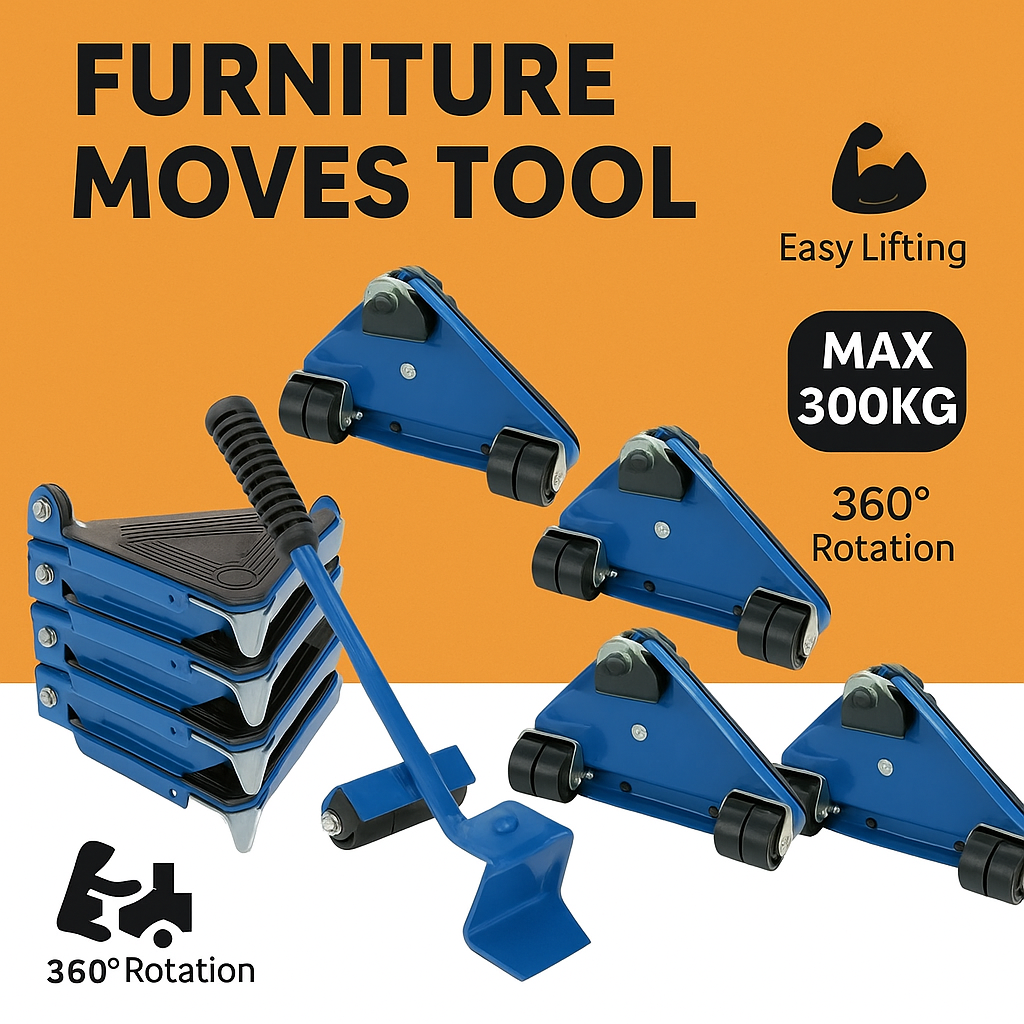 5pcs Furniture Slider Lifter Mover Tool Kit-NEW