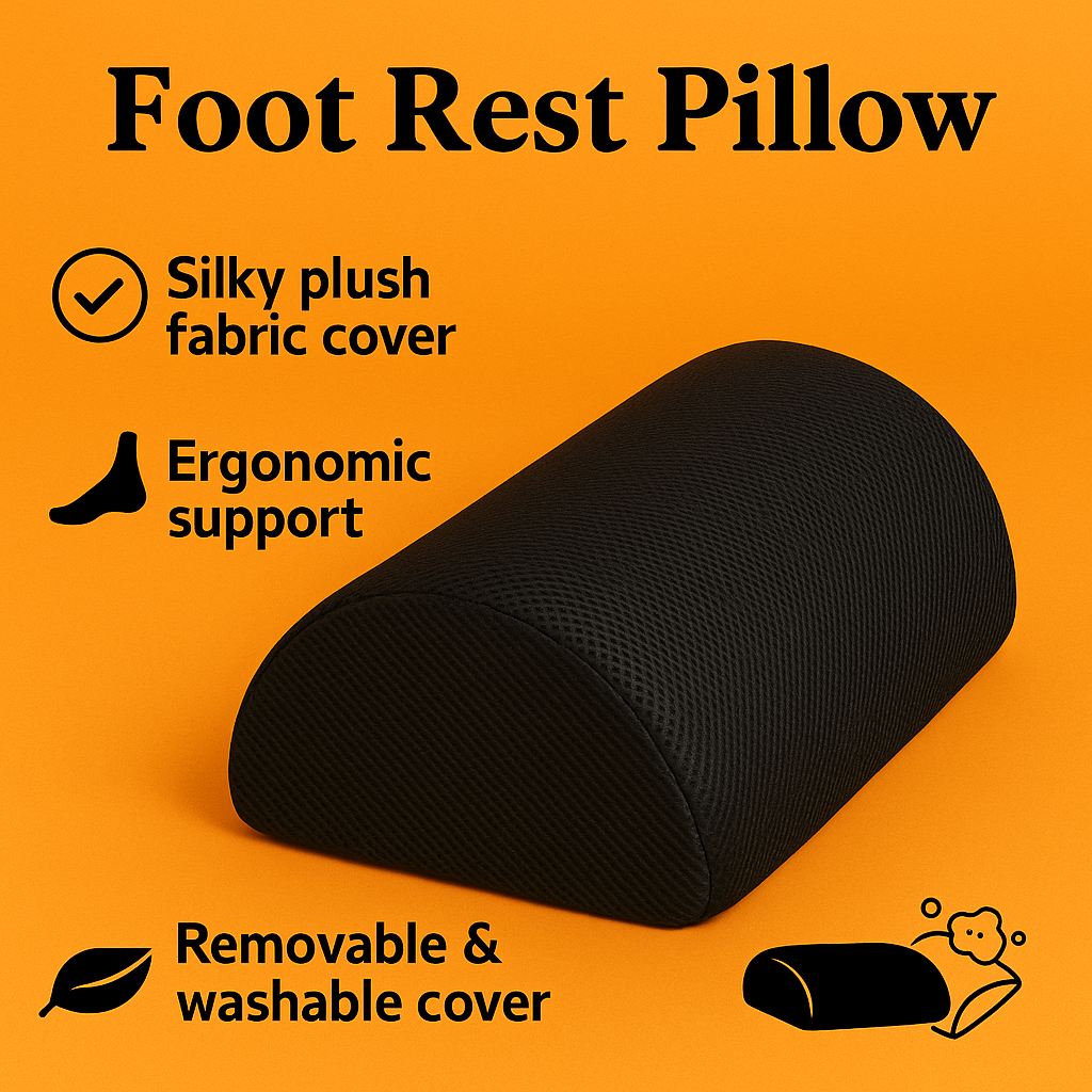 S.E. Foot Rest Stool Adjustable Foot Pad Foam Pillow-NEW
