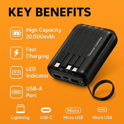 Mini Power Bank 20000mAh New