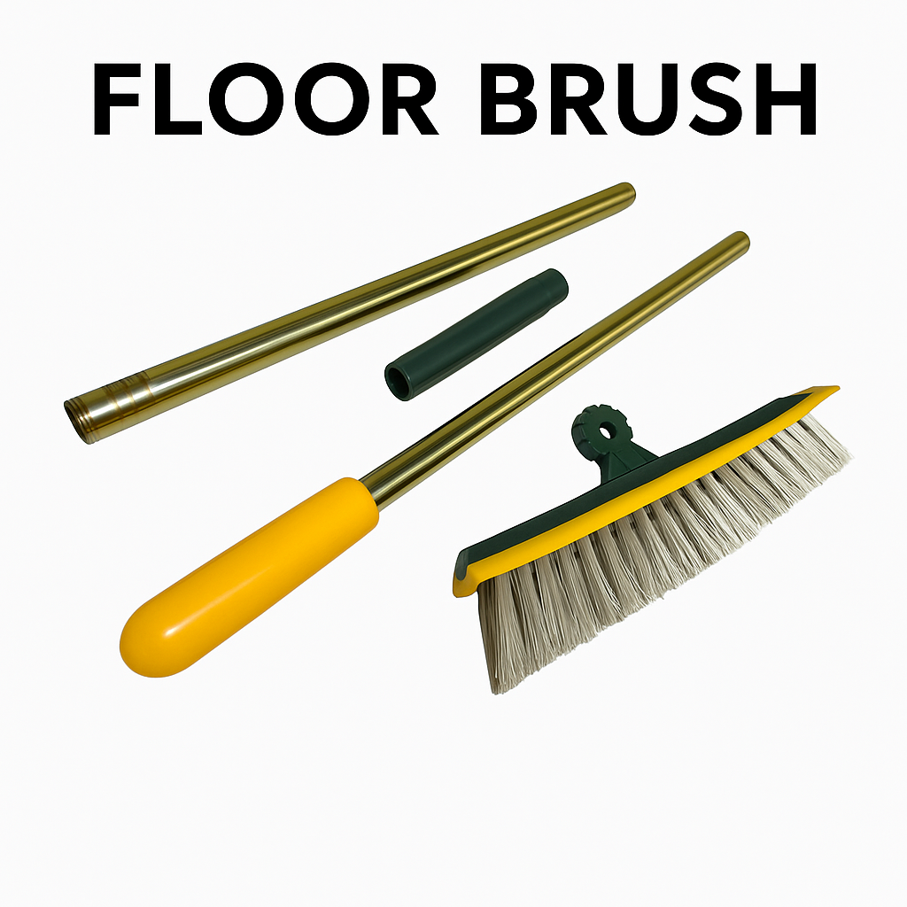 2-in-1 Floor Brush & Bathroom Wiper-NEW