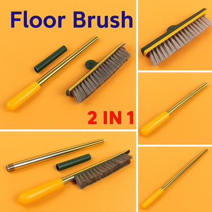 2-in-1 Floor Brush & Bathroom Wiper-NEW