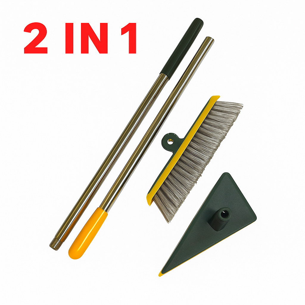 2-in-1 Floor Brush & Bathroom Wiper-NEW