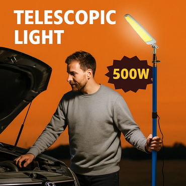 Telescopic LED Camping Light Fishing Rod Lamp 12V 500W-NEW