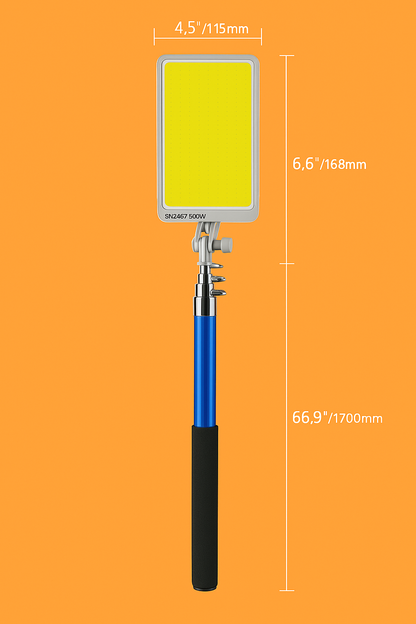Telescopic LED Camping Light Fishing Rod Lamp 12V 500W-NEW
