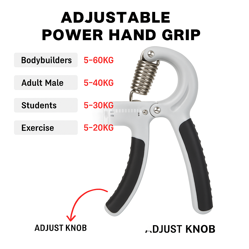 Adjustable Hand Grip Strengthener (5–50 KG)-Wrist, Finger & Forearm Trainer-(NEW)