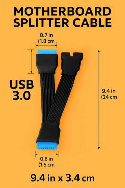 USB 3.0 19Pin/20Pin Motherboard Splitter Cable-NEW