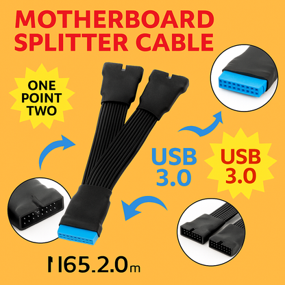 USB 3.0 19Pin/20Pin Motherboard Splitter Cable-NEW