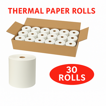 80x80mm Premium Thermal Paper Rolls BPA-Free – Pack of 10 / 20 / 30-NEW