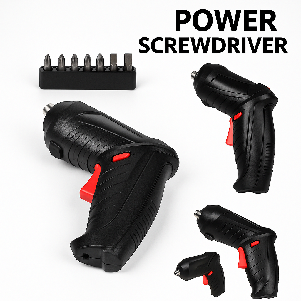Electric Cordless Rechargeable Screwdriver –(15-Piece Set) NEW